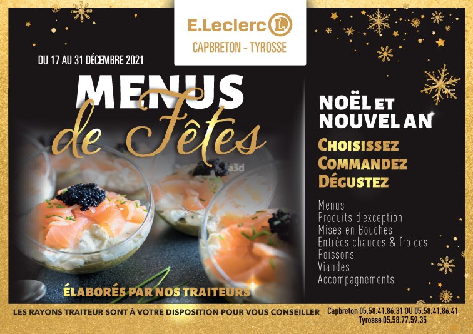 E. LECLERC - Menus de fetes