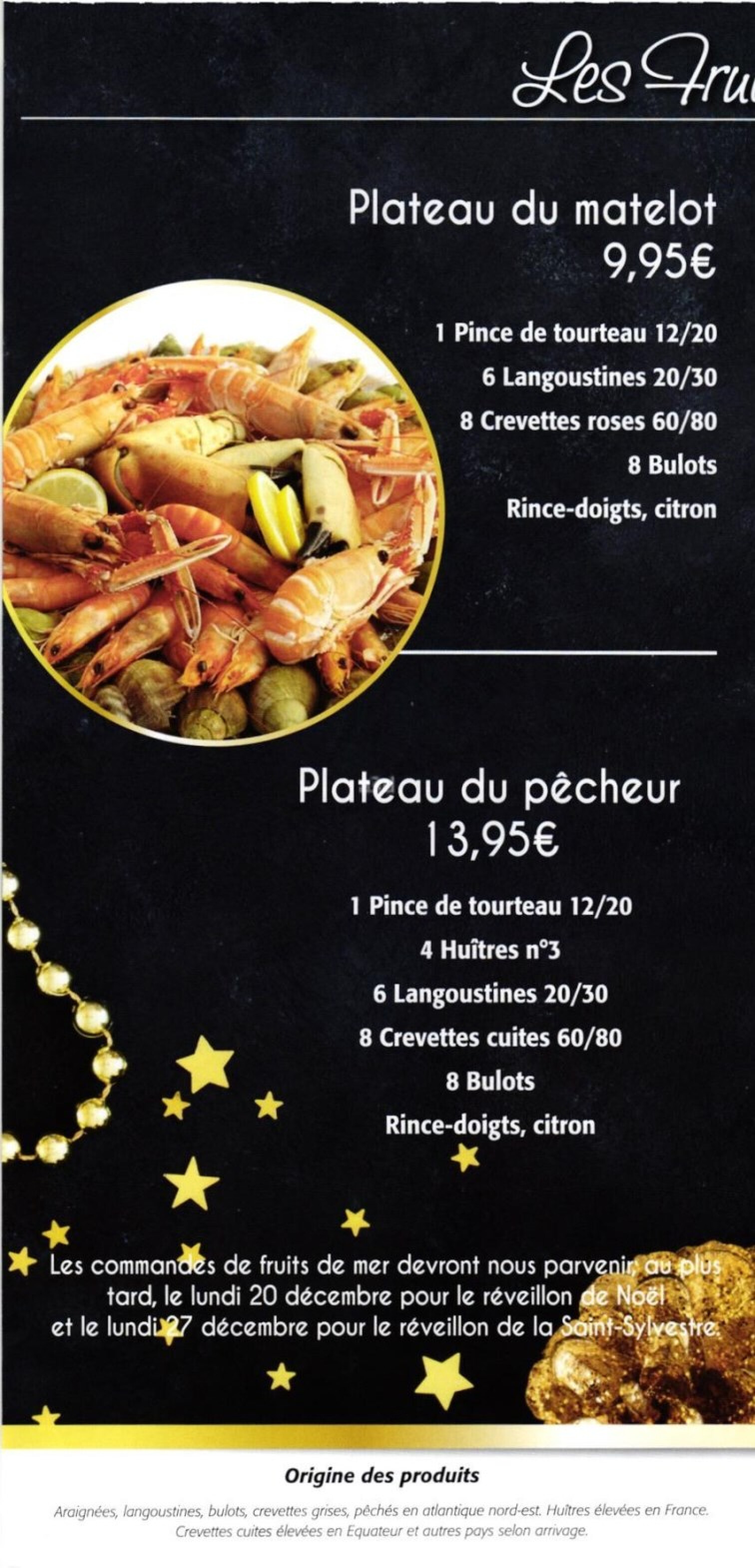 INTERMARCHE - Menu de fetes - nouvel an 2021