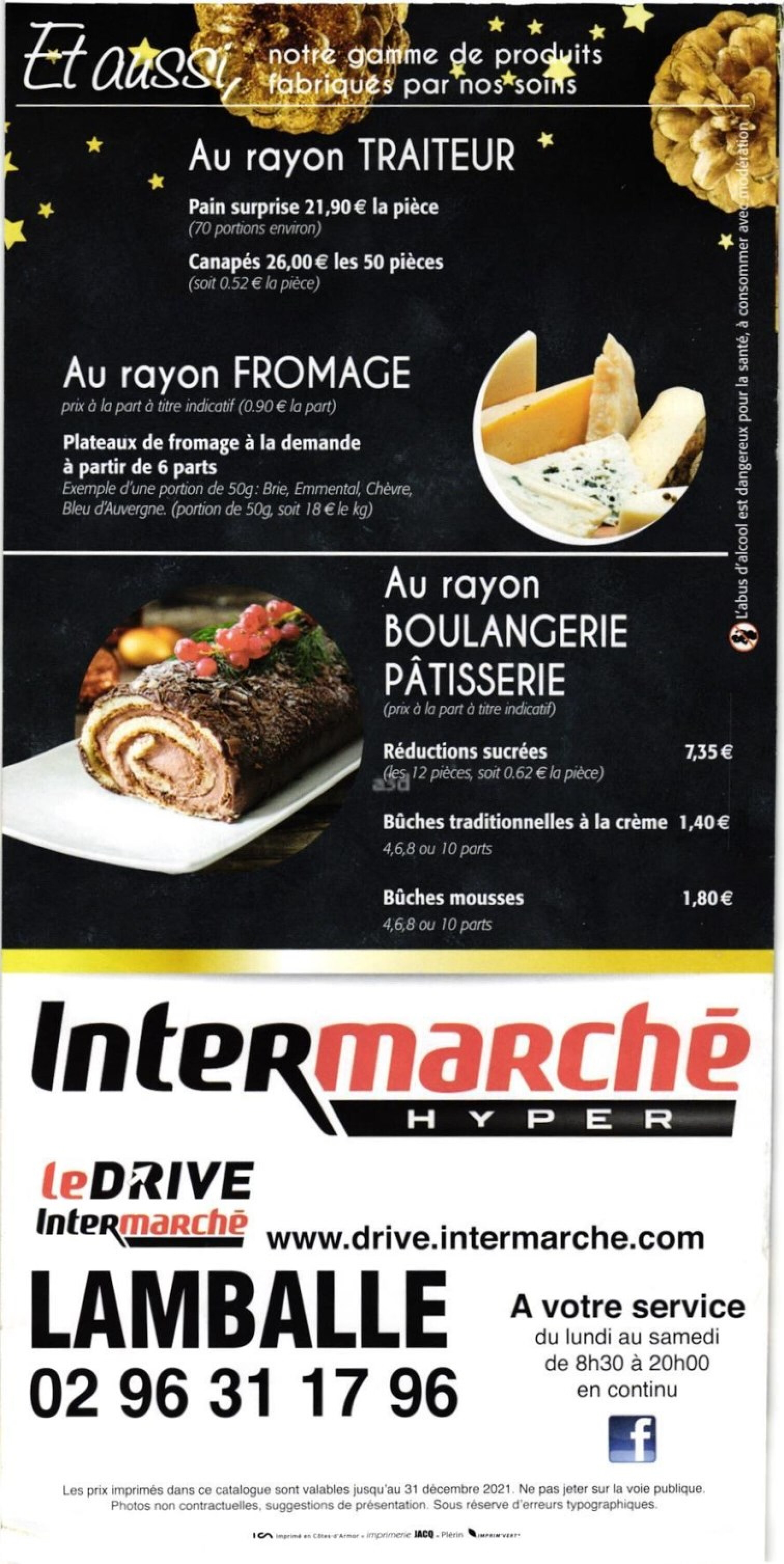 INTERMARCHE - Menu de fetes - nouvel an 2021