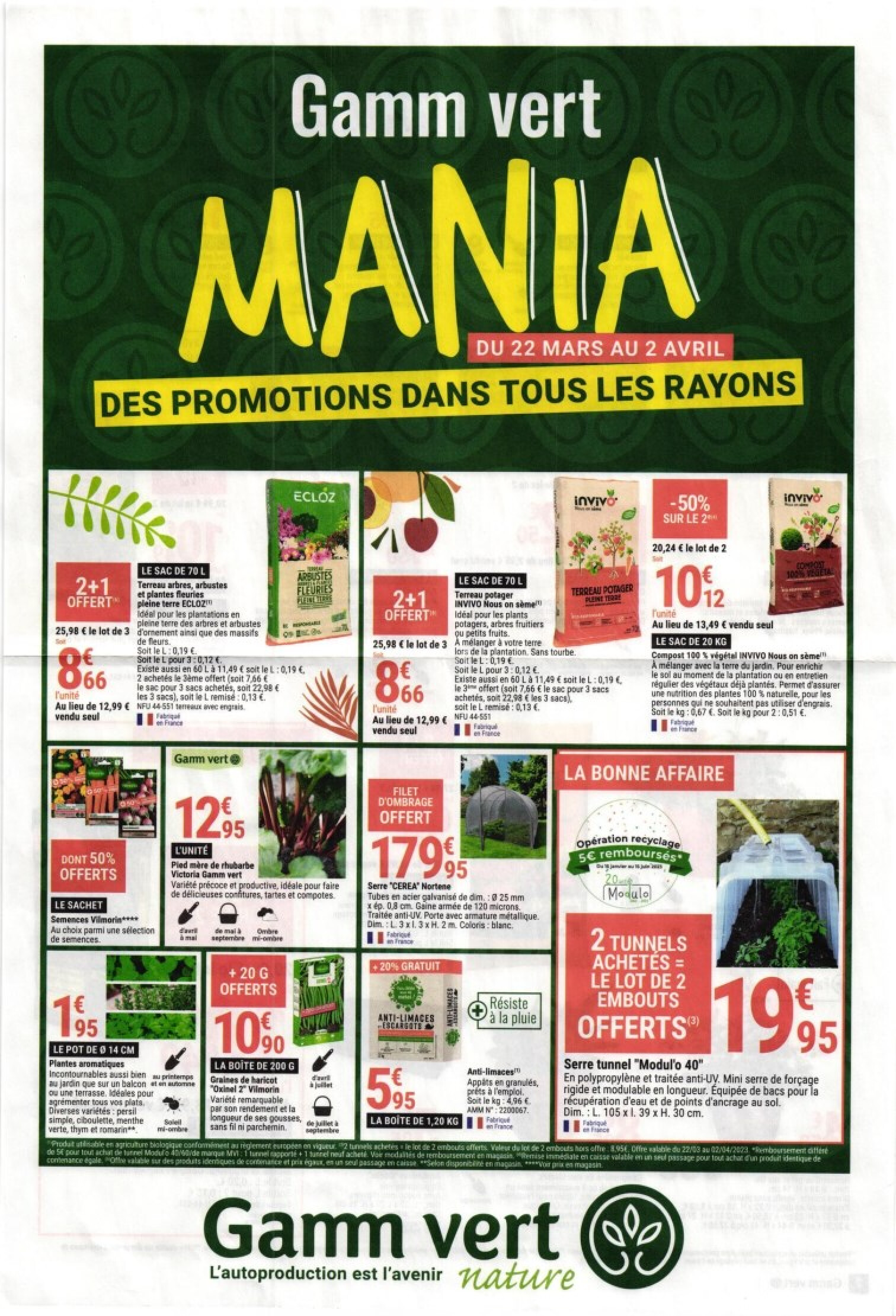 Gamm Vert Nature Mania Des Promotions Dans Tous Les Rayons